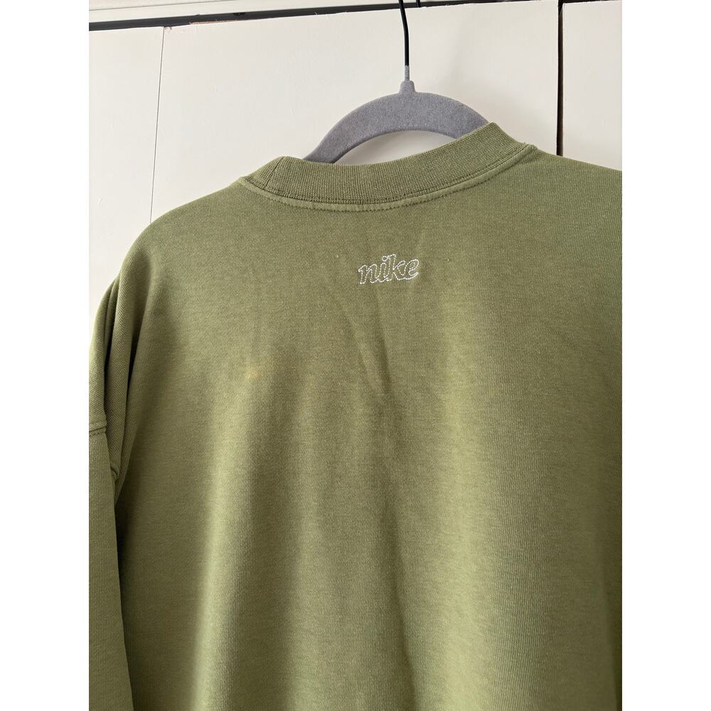 Nike Olive Green Dri-FIT Crewneck Sweatshirt M - Picture 8 of 8